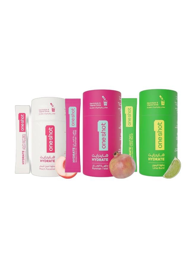 Oneshot Bundle of White Peach, Pomegranate, and Lime - Image 1